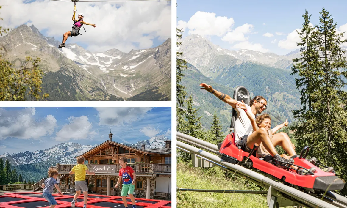 Sommer-Aktivitäten am Klausberg: Skyglider Zipline, Trampolin und Alpine Coaster Klausberg-Flitzer